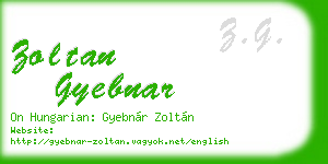 zoltan gyebnar business card